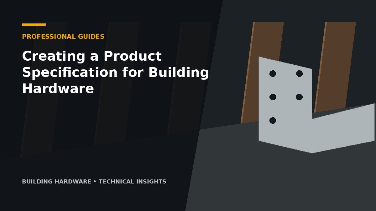 Creating a Product Specification for Building Hardware