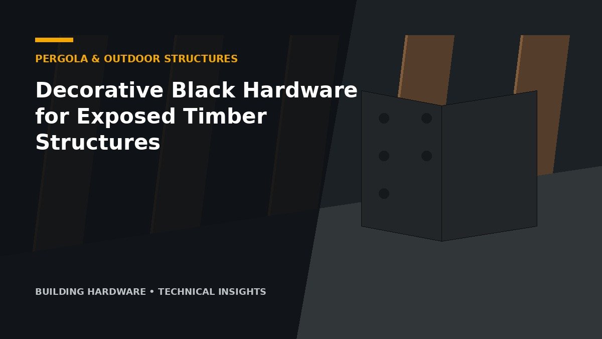 Decorative Black Hardware for Exposed Timber Structures
