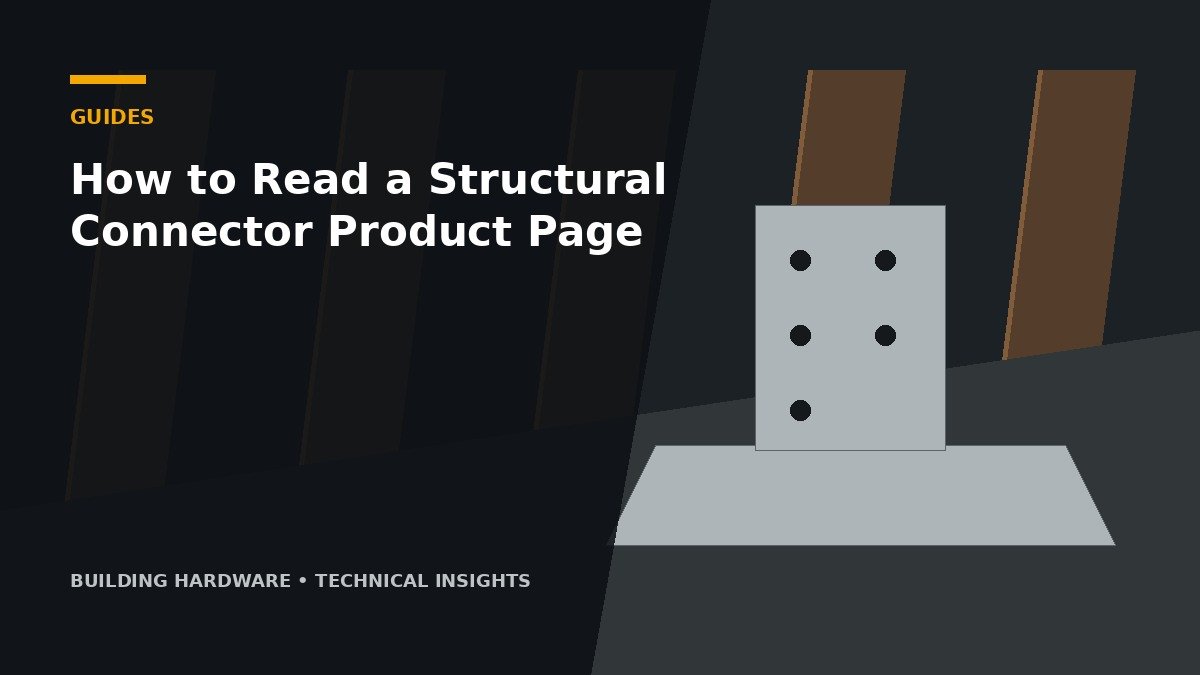 How to Read a Structural Connector Product Page