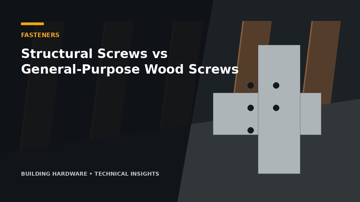 Structural Screws vs General-Purpose Wood Screws