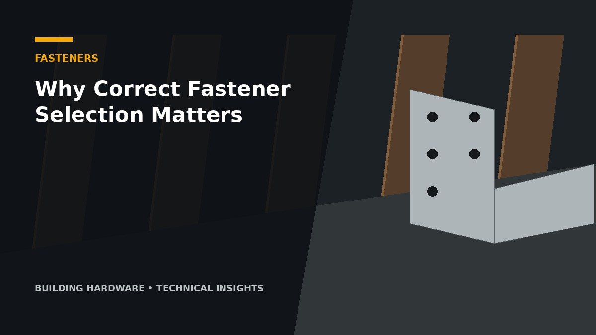 Why Correct Fastener Selection Matters
